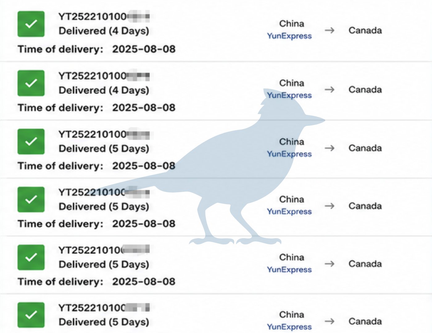 Fast delivery to Canada
